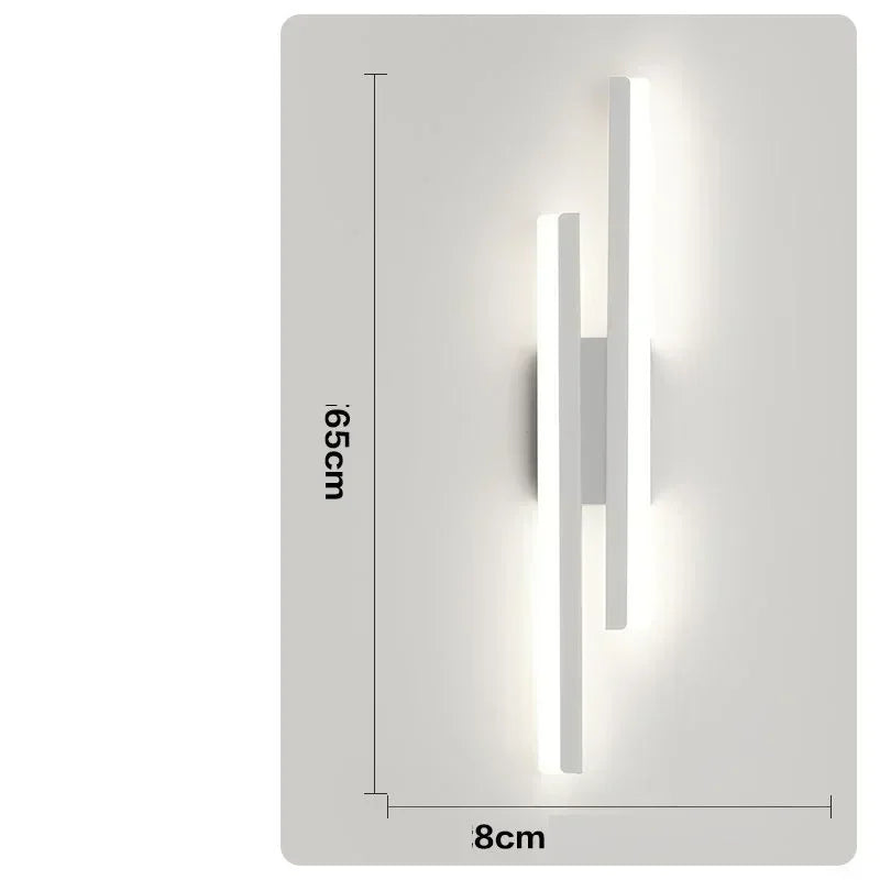 Slim LED Wall Light Fixture for Bedroom and Hallway