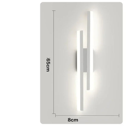 Slim LED Wall Light Fixture for Bedroom and Hallway