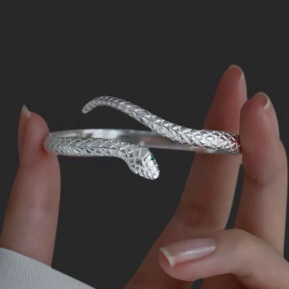 Flexible Snake Style Open Cuff Bracelet