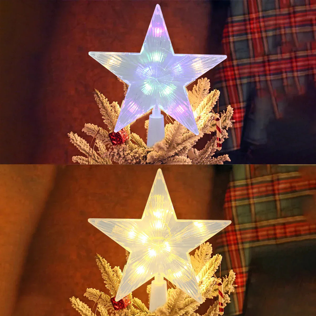 Sparkling LED Christmas Tree Topper Decoration