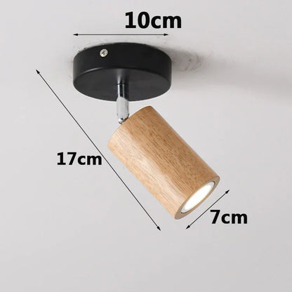 Simple Wooden LED Wall Light with Adjustable Arm