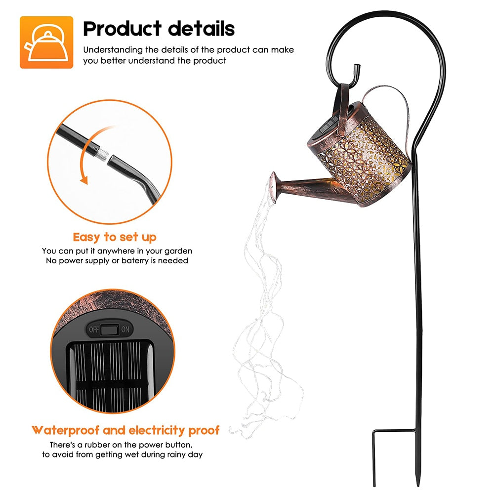 Solar Powered Outdoor Patio Lamp