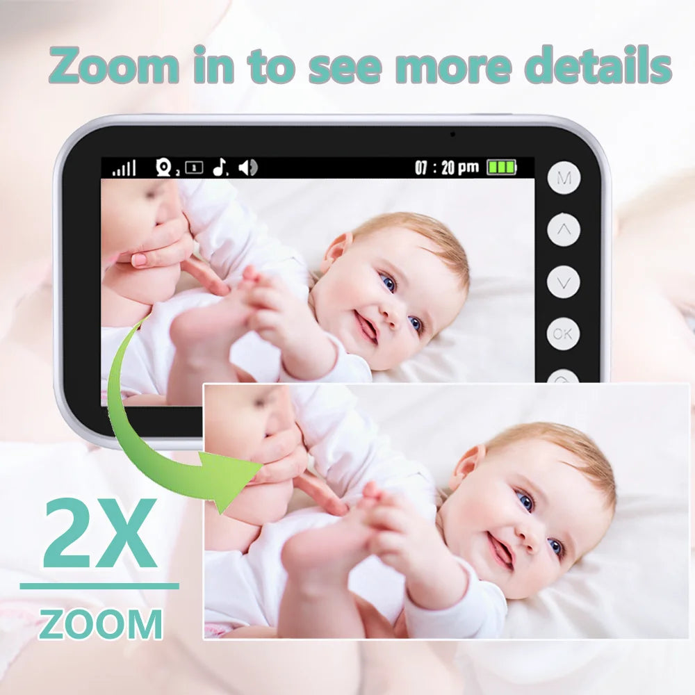 Baby Video Monitor with Night Vision and Lullaby Music