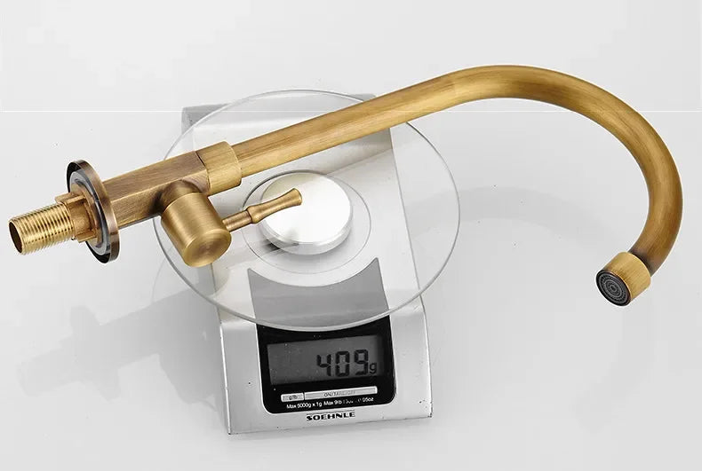 Luxury Brass Swan Neck Kitchen Faucet Noxord
