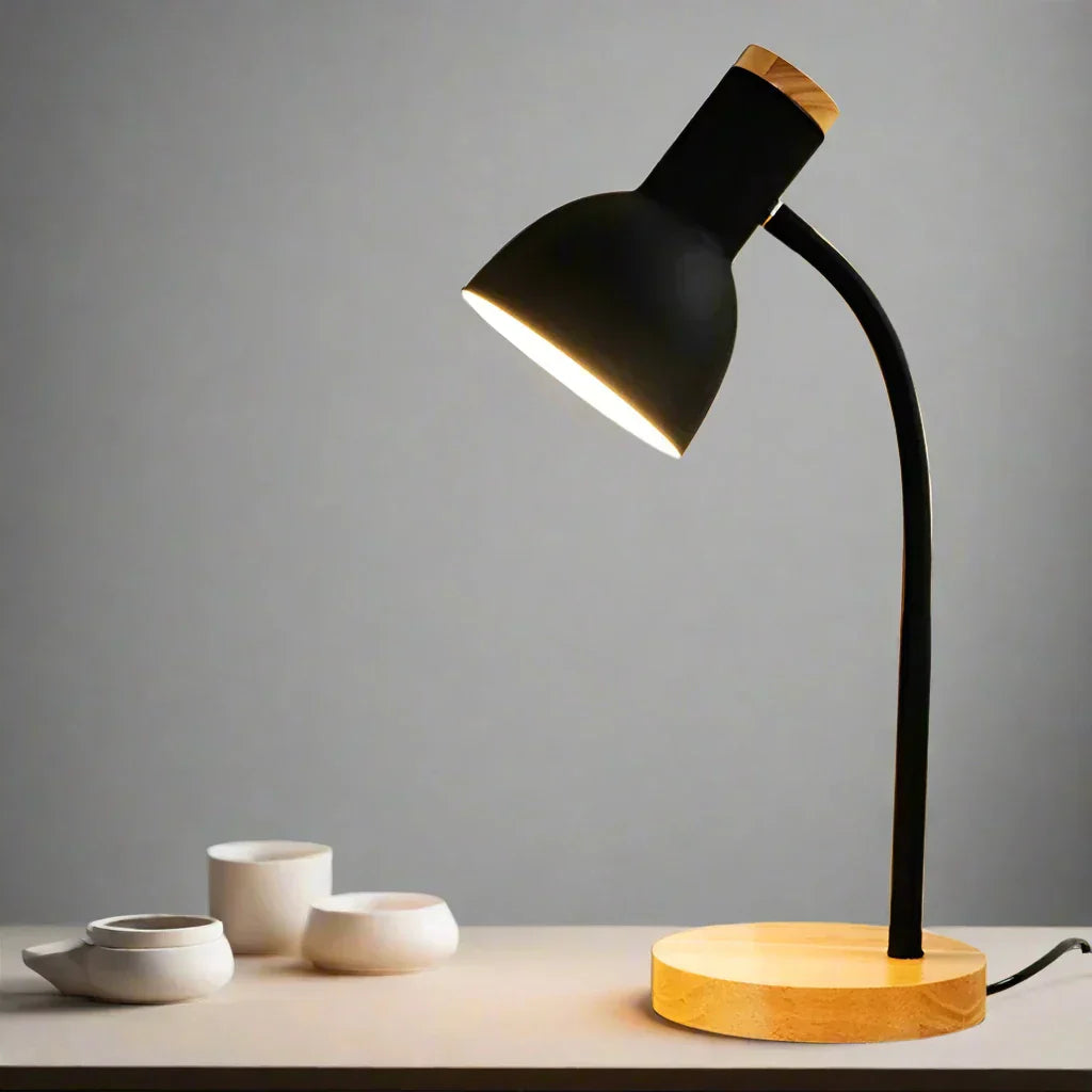 Rustic Wooden Modern LED Table Lamp