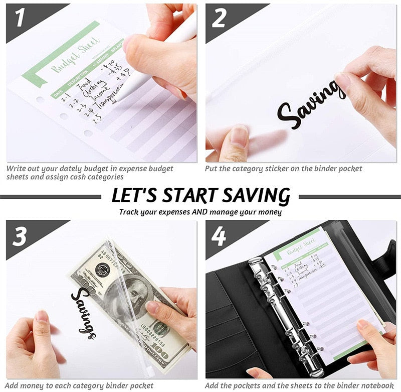 Premium Leather Wallet Notebook Planner Organizer