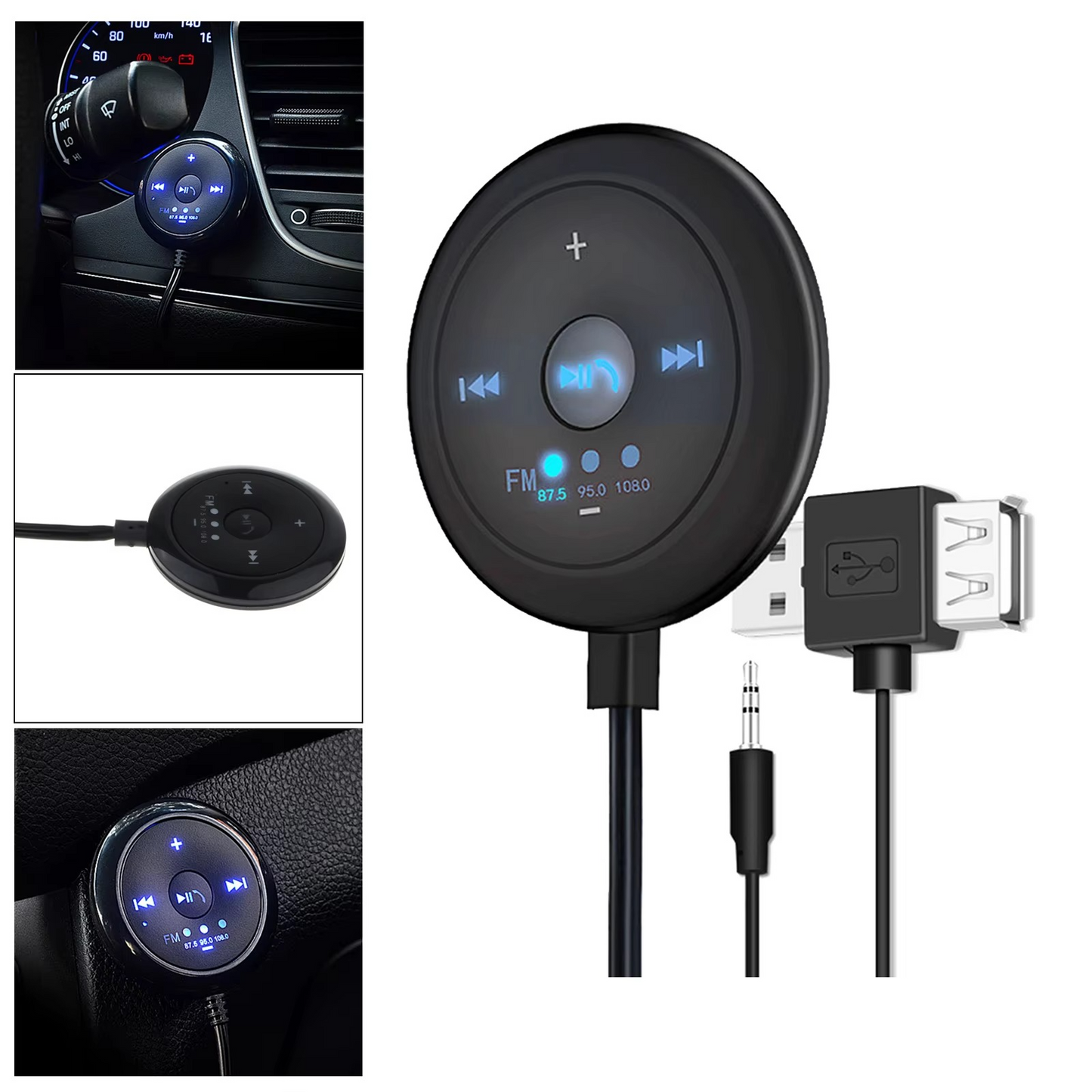 Wireless Car Radio with Bluetooth and AUX Input