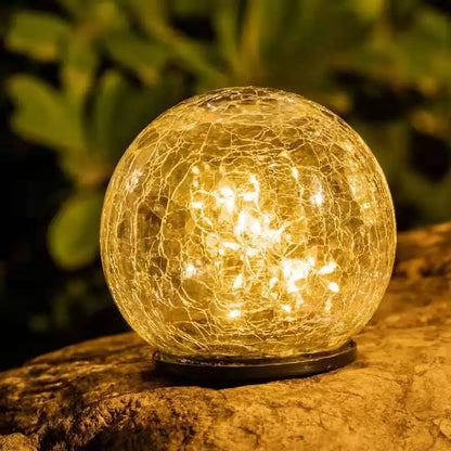 Solar Powered Glass Ball Outdoor Lanterns - Cofik