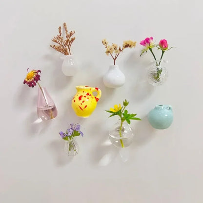 Small Adhesive Flower Vase Decoration