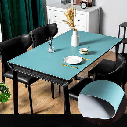 Waterproof Faux Leather Table Cover Mat