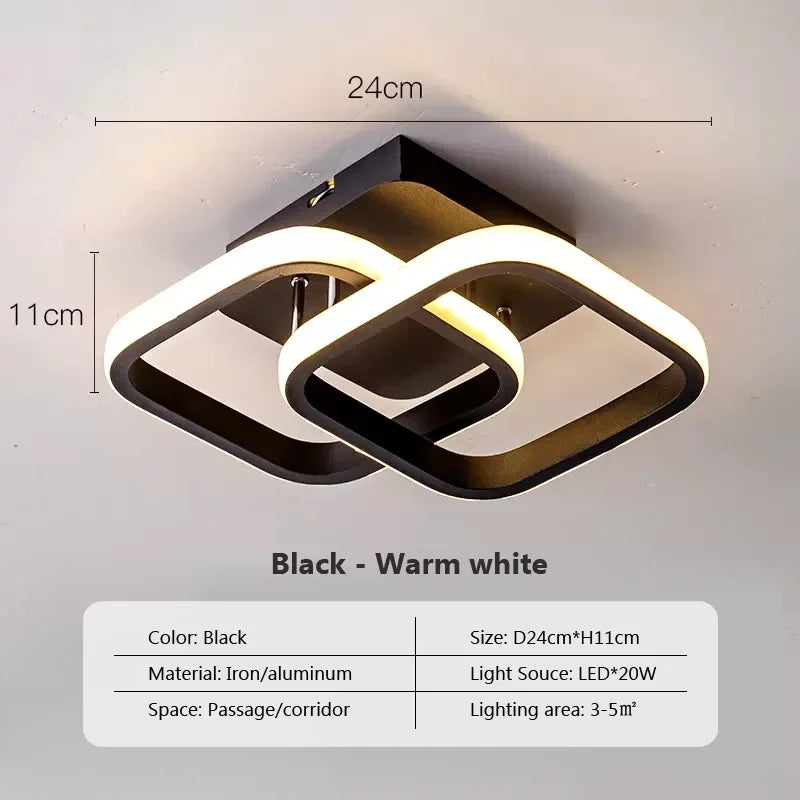 Bright LED Ceiling Lamp - Adjustable Indoor Light Fixtures