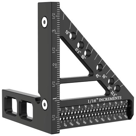 Accurate 3D Wood Ruler – 45° & 90° Angle Measure Tool