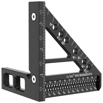Accurate 3D Wood Ruler – 45° & 90° Angle Measure Tool