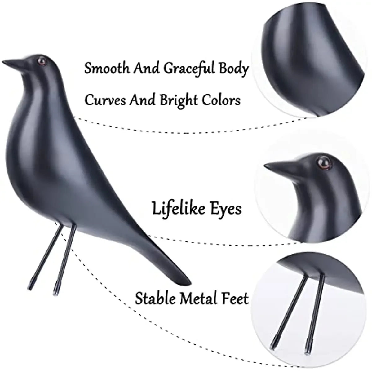 Decorative Bird Figurine Resin Sculpture