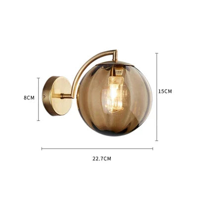 Sleek Glass Ball LED Wall Light