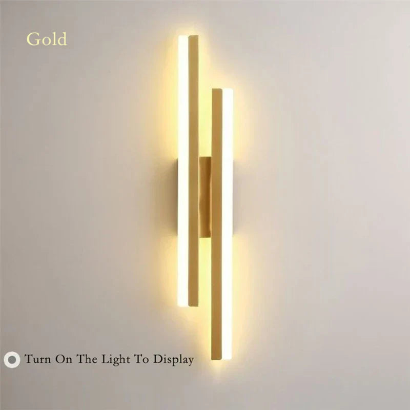 Stylish Black Gold LED Wall Light