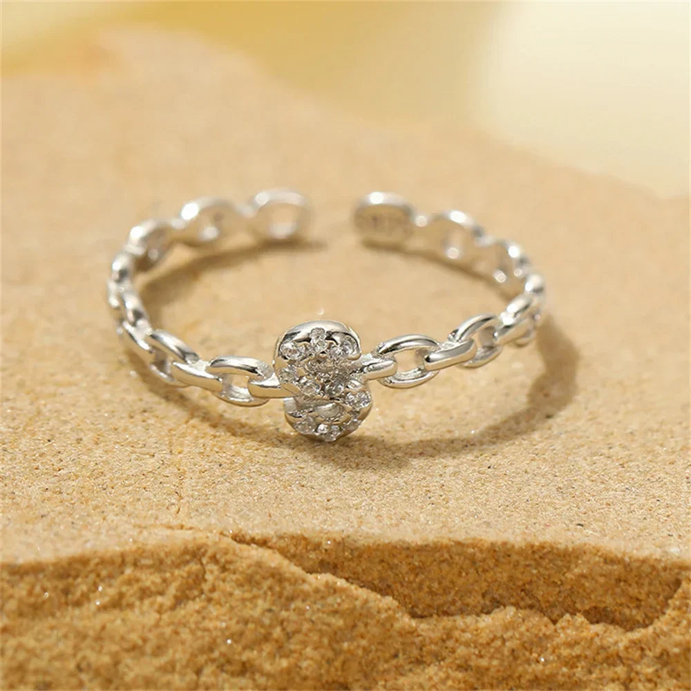 Delicate Initial Diamond Letter Ring