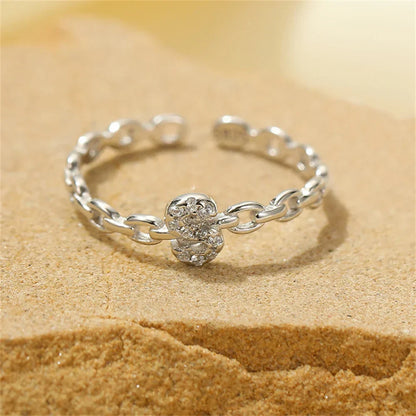 Delicate Initial Diamond Letter Ring