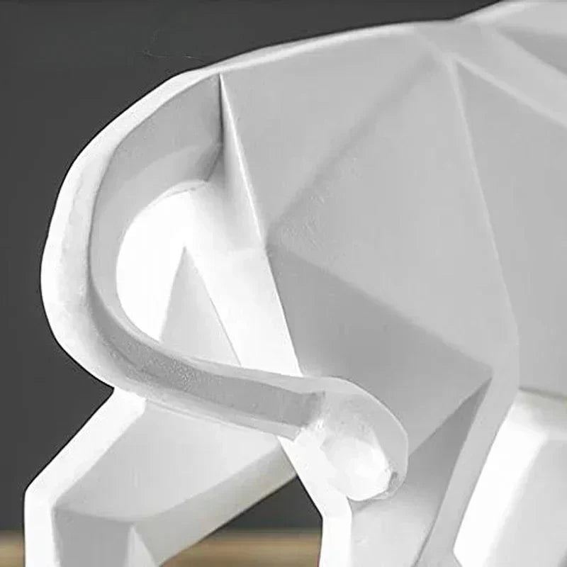 Stylish Bull Figurine Modern Resin Decor 35cm