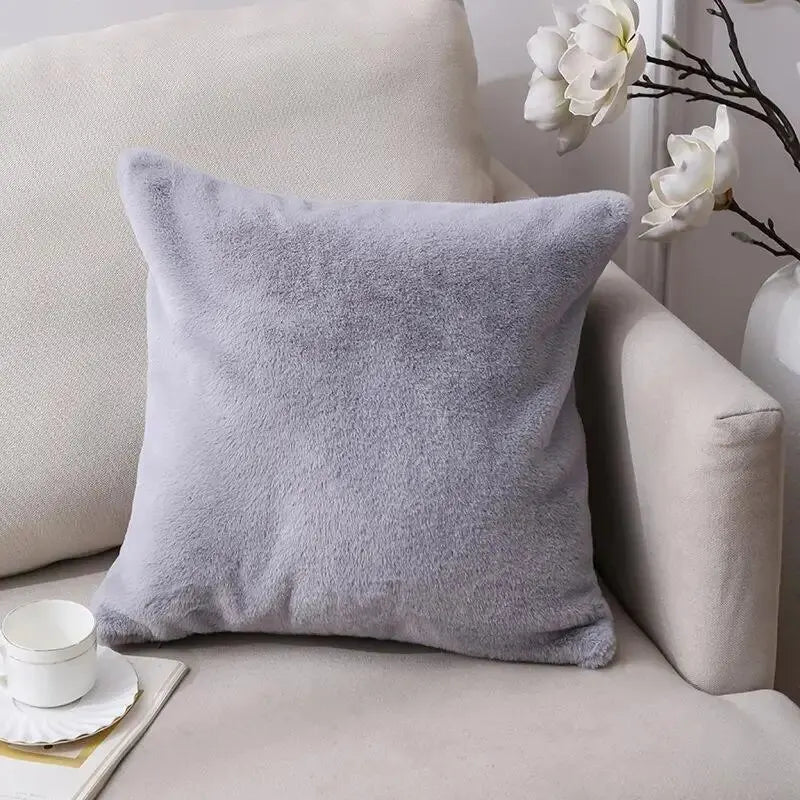 Soft Fake Fur Pillow Cover for Modern Home Decor