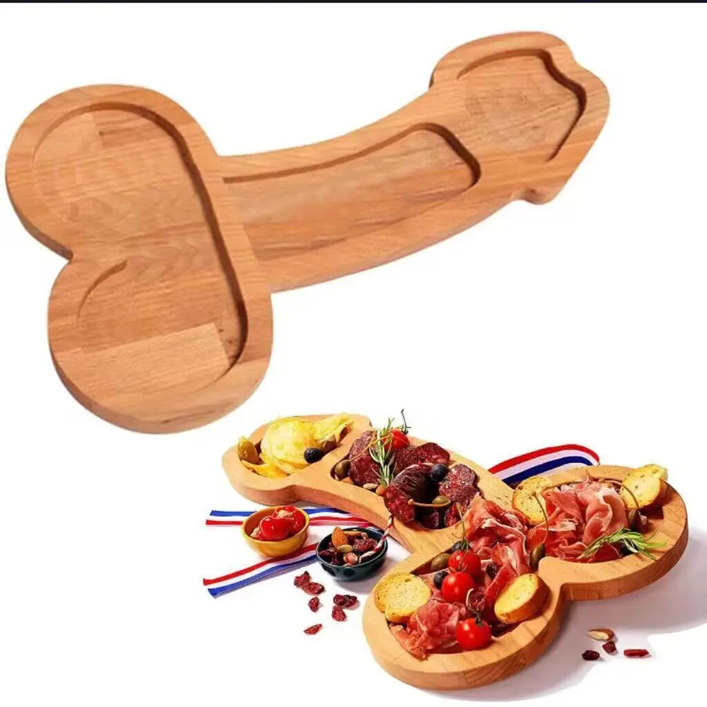 Humoristic Party Serving Tray with Multiple Compartments