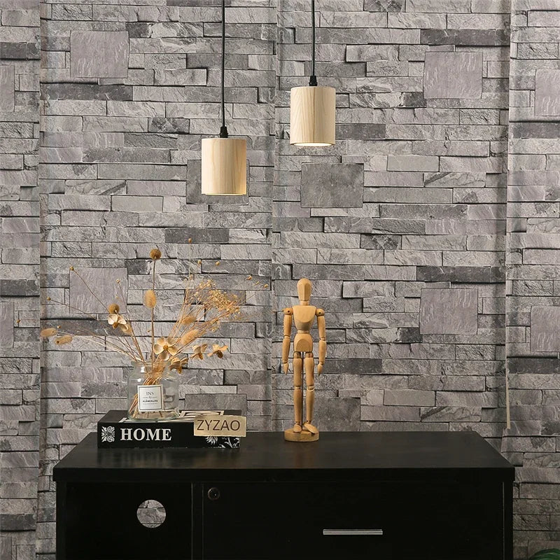 Rustic Wood Pendant Lamp