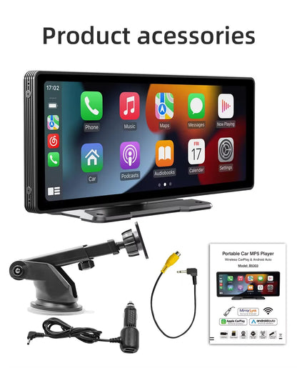 Premium 10.2 Inch Car Entertainment System with Wireless Connectivity
