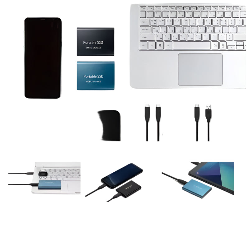 Fast Portable 128GB External SSD Drive