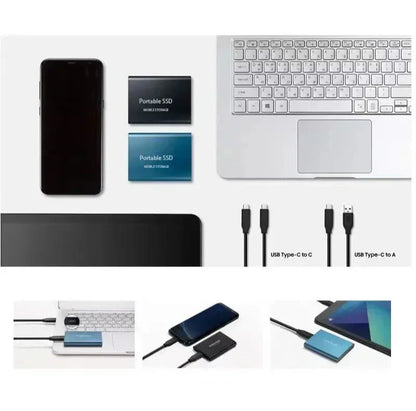 Compact 128GB USB External Solid State Drive Fast Storage