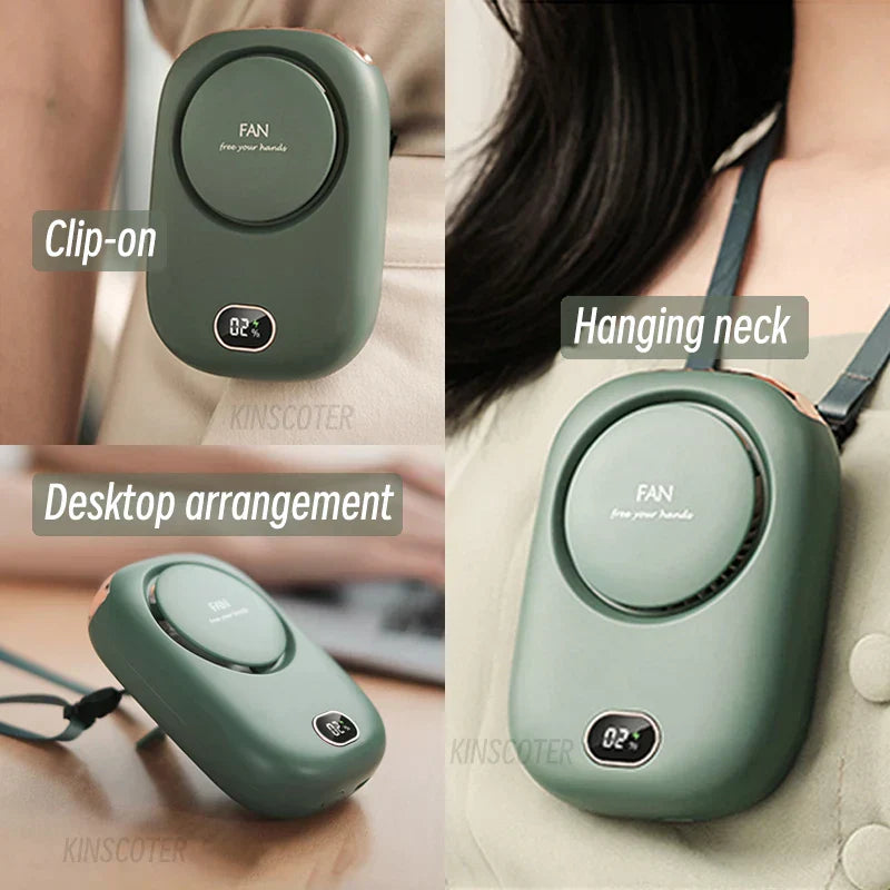 Portable Rechargeable Mini Fan with LED Display