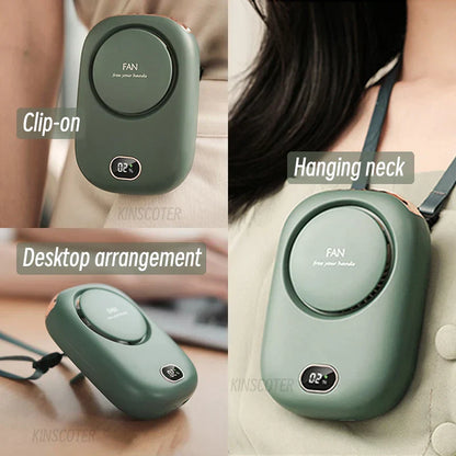Portable Rechargeable Mini Fan with LED Display