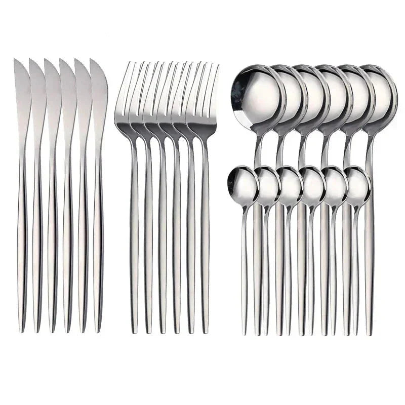 Premium Silverware Set 24-Piece Fine Dining Essentials