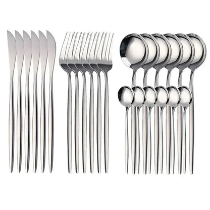 Premium Silverware Set 24-Piece Fine Dining Essentials