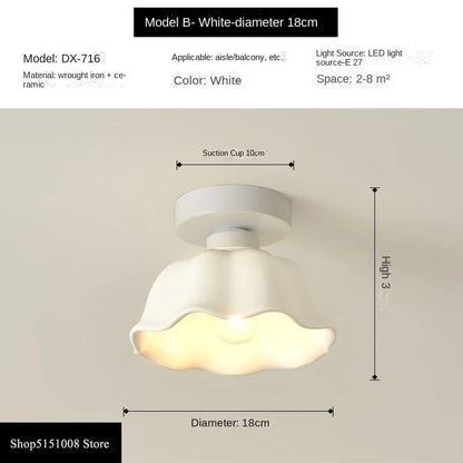 Modern Glass LED Hallway Ceiling Light Fixture