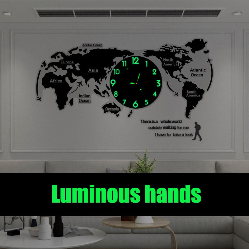 Stylish 3D DIY Acrylic Wall Clock Decor