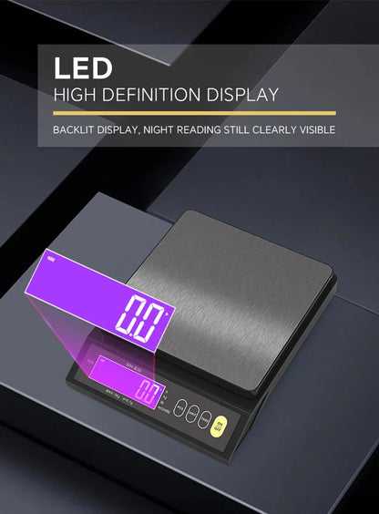 Accurate Digital Kitchen Scale, Waterproof Stainless Steel