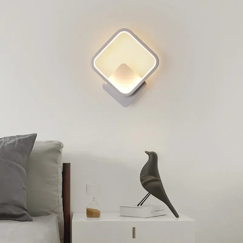 Simple LED Wall Light | Round Square Sconce