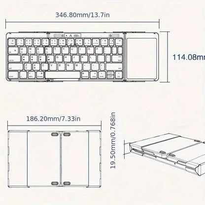 Portable Compact Wireless Backlit Travel Keyboard