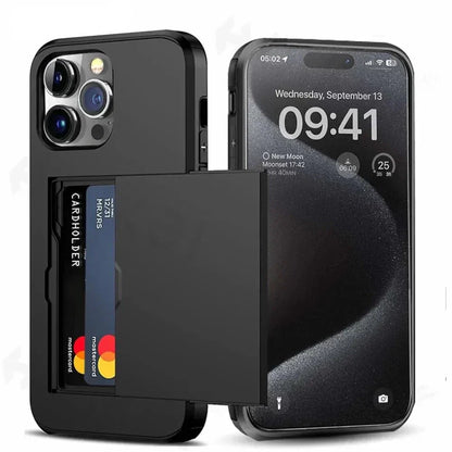 Thin iPhone Case with Card Slot and Full Protection