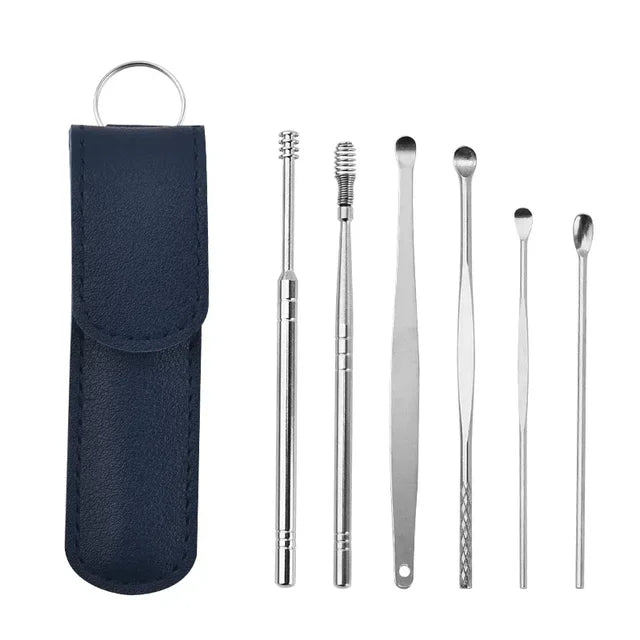 Premium Ear Cleaner Kit 6pc Stainless Steel Tools - Cofik