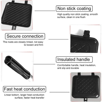 Easy Use 2 in 1 Non Stick Sandwich Pan