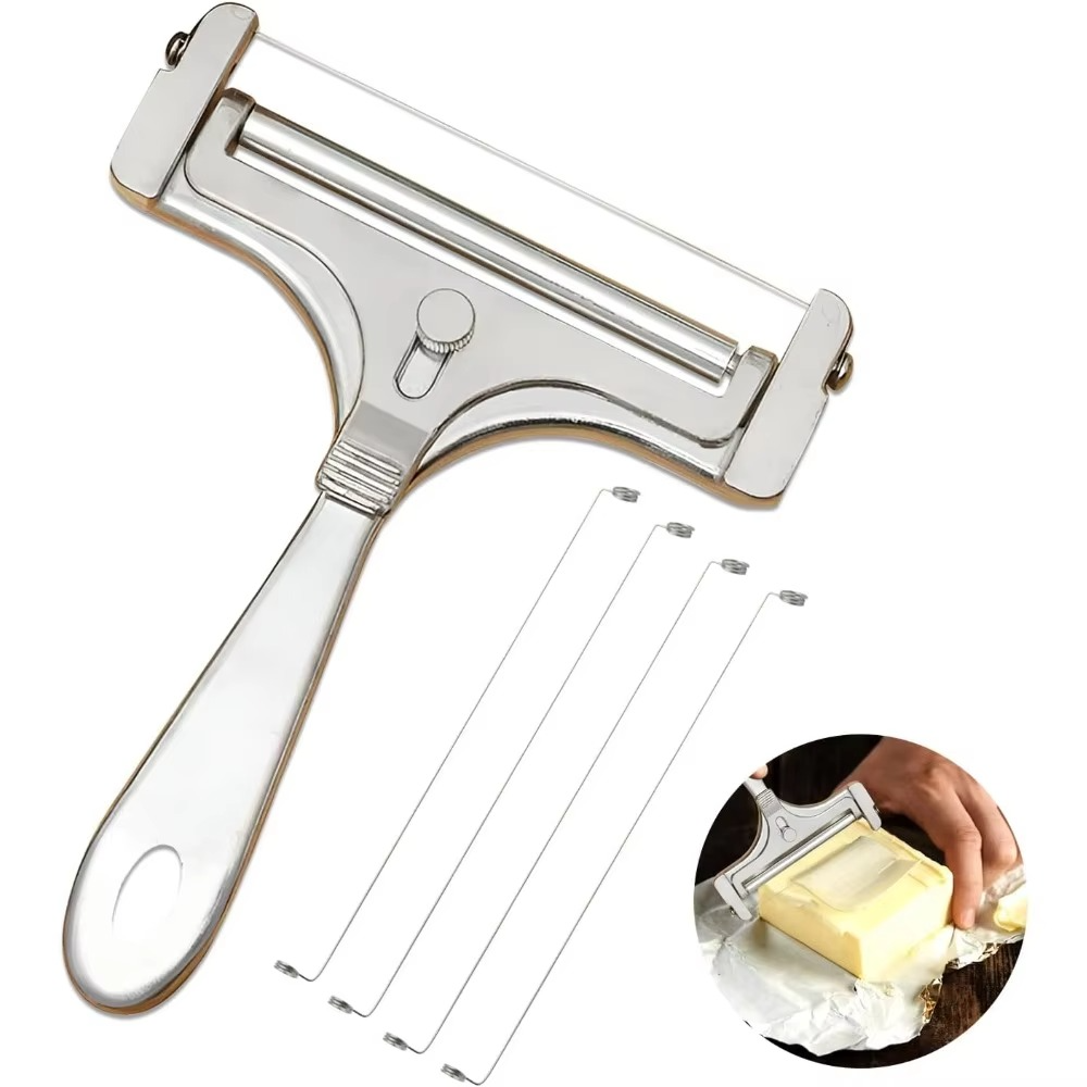 Pro Stainless Cheese Cutter with Adjustable Slice Control