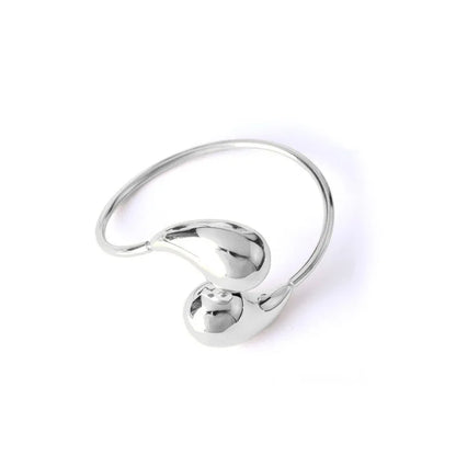 Stylish Waterdrop Silver Bangle Bracelet
