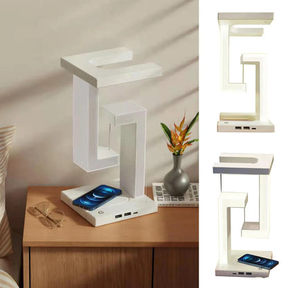 Floating LED Wireless Charging Table Lamp