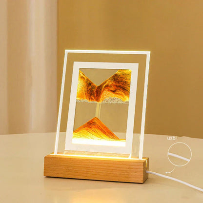 Colorful LED Moving Sand Table Lamp