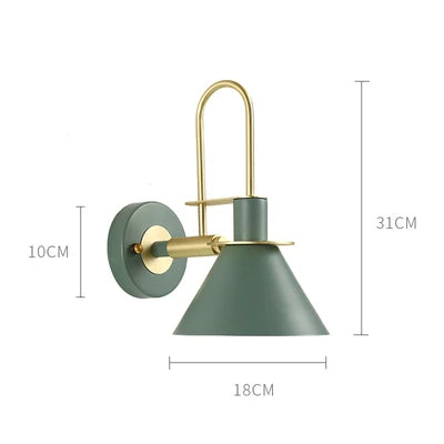 Rustic Metal Wall Light - E27 Downlight Lamp