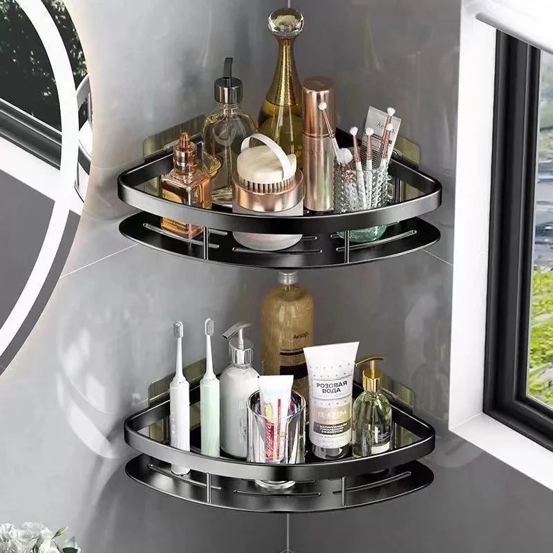 Easy Install Metal Bathroom Corner Shelf