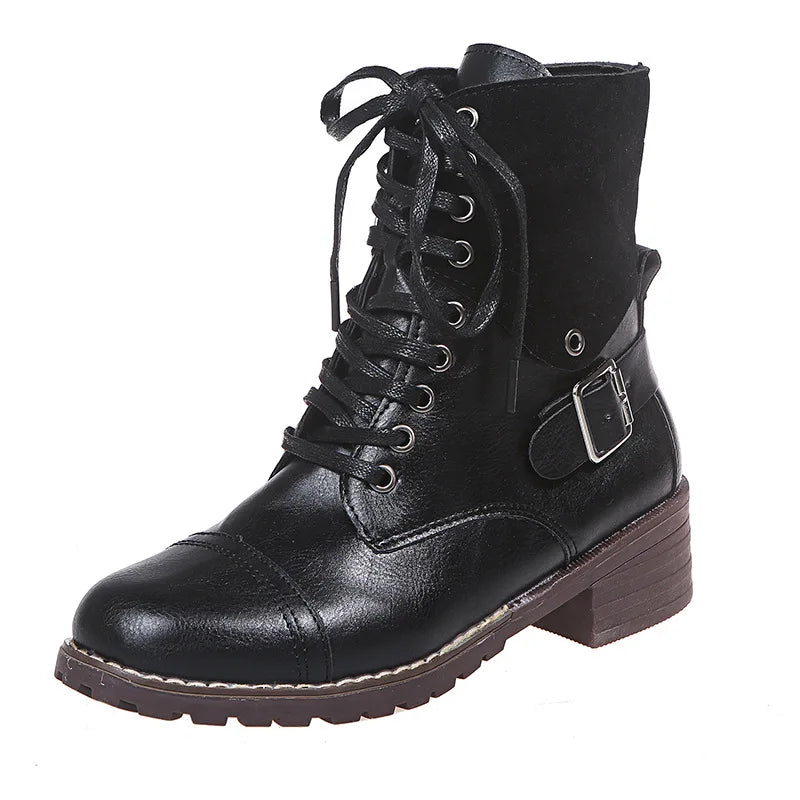 Retro Chic Low Heel Ankle Boots