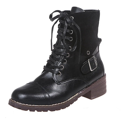 Retro Chic Low Heel Ankle Boots