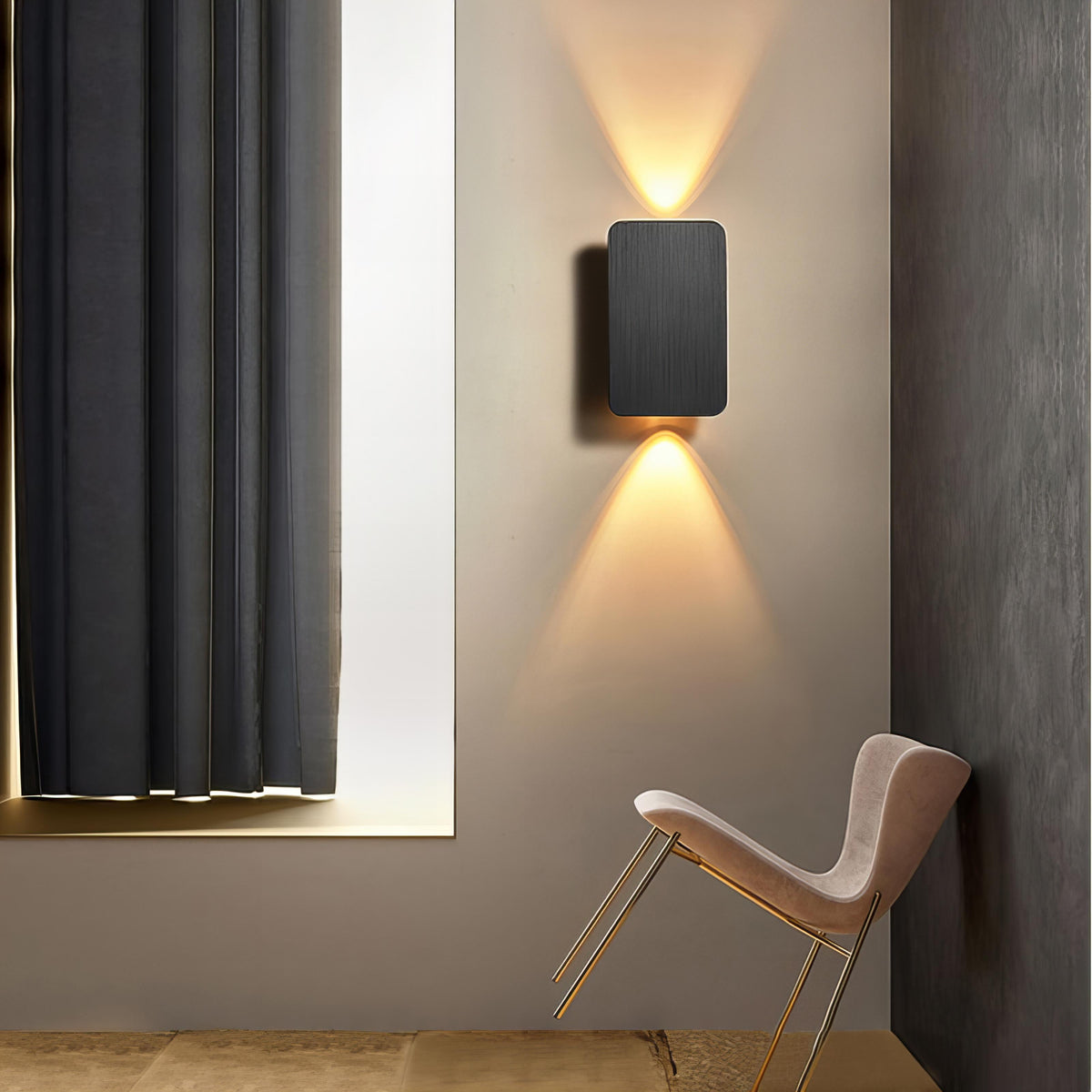 Contemporary Square Stainless Steel Wall Light